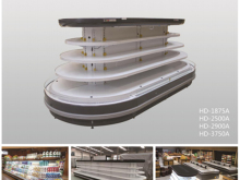 Air curtain cabinets around the island