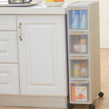 Four layers plastic drawer storage cabinet