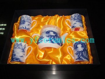 YF37004 ceramic tea cup set with gift box