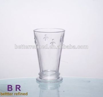 fancy clear glass cup