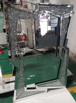 special-shaped crystal diamond sliver mirror hanging mirror
