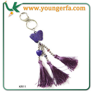 Personalized Fabric tassel keychains for promotional gifts