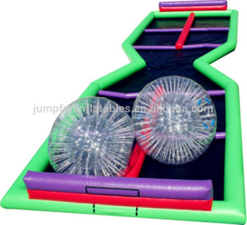 20m long inflatable zorb ball track, customize large inflatable lane for zorb ball