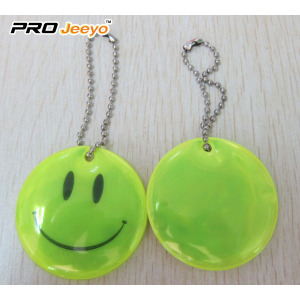 Reflective Safety Smile Face Key Chain for Gifts