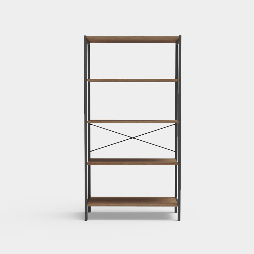 Buy online metal bookshelf against the wall