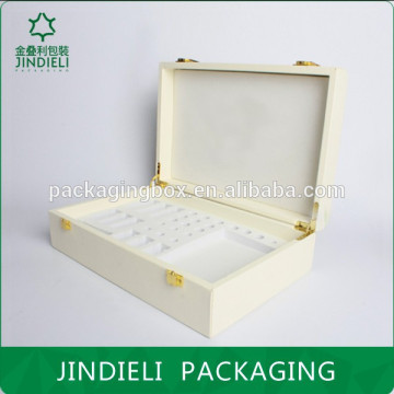 fashion elegant wooden pu cosmetic box