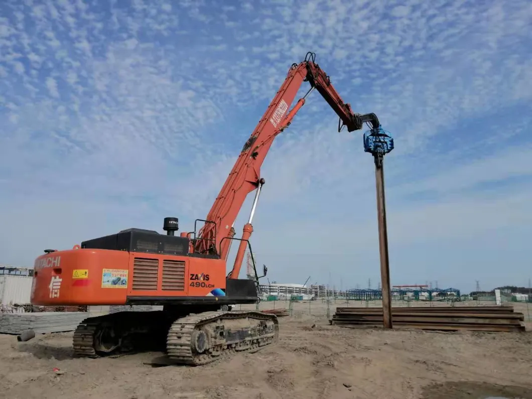 Excavator Attachments Hydraulic Rotating Type Vibratory Pile Hammer