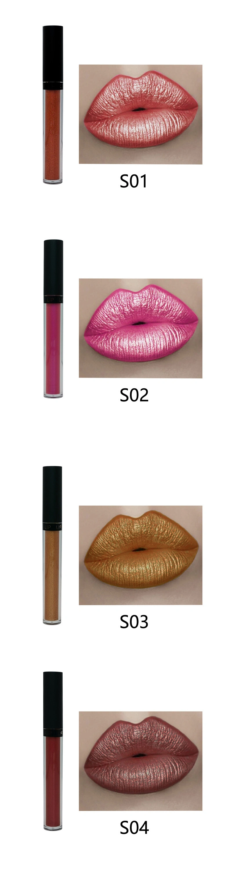 Privatbezeichnung Lipgloss Rohrverpackung 26 Farbe glänzender klarer Lipgloss
