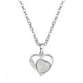 Opalite Love Heart Birthstone Pendante Colliers de pierre précieuse pour les femmes