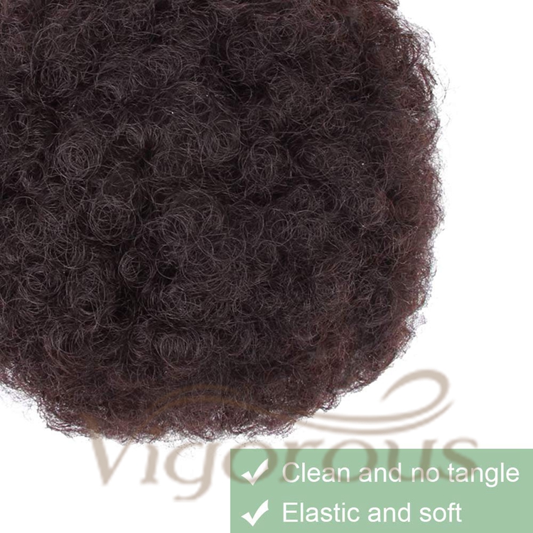 Vigorous New Design Cheap Price Black Kinky Curly Fluffy Chignon Updo Hair Extensions For Black Women Synthetic Afro Hair Bun