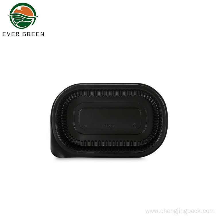 Disposable food grade plastic black microwavable food box