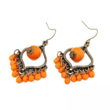 2012 Hot Sell Orange Long Chain Earrings Resign Earrings Wgrs-136