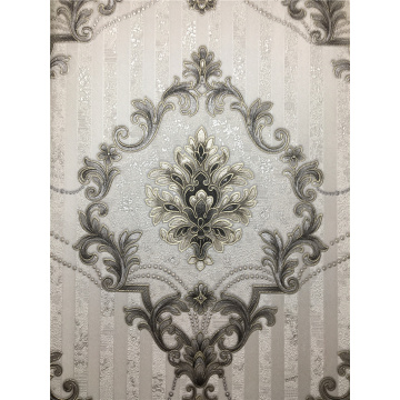 Luxury Damask Vinyl Wallpaper For Living Room Wallcovering