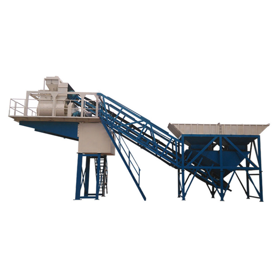 YHZS75 concrete batching plant mobile