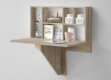 MDF Wooden Floating Wall Shelf for Storage with Desk