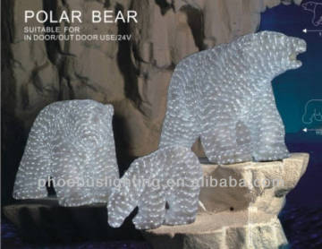 acryl led christmas lighted polar bear outdoor decoration