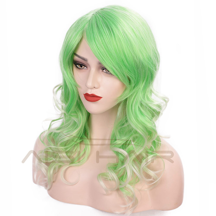 Aisi Hair High Temperature Fiber Synthetic Wigs For Black White Women Glueless Long Wavy Hair Cosplay Wigs