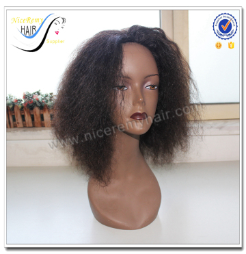 Wholesale Fast Delivery High Quality Brazilian Kinky Cyrly 100% Virgin Human Hair Afro Kinky Full Lace Wigs