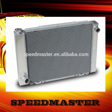4 ROWS aluminum car radiator with cover for C hevy fan motor 12V