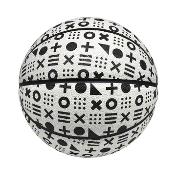 Lederen gelamineerd basketbal van hoge kwaliteit