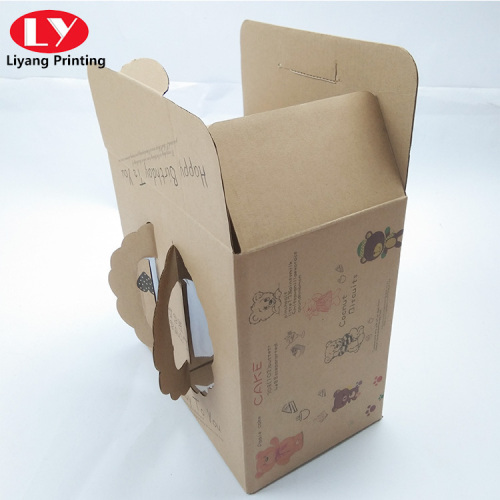 Corrugated Brown Double open cake box