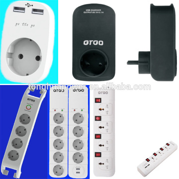 2 gang usb socket eu/eu socket/eu power extension socket