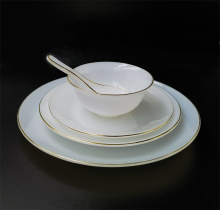 Glassware Gold Rim Phnom Penh Bowls Dinner Set