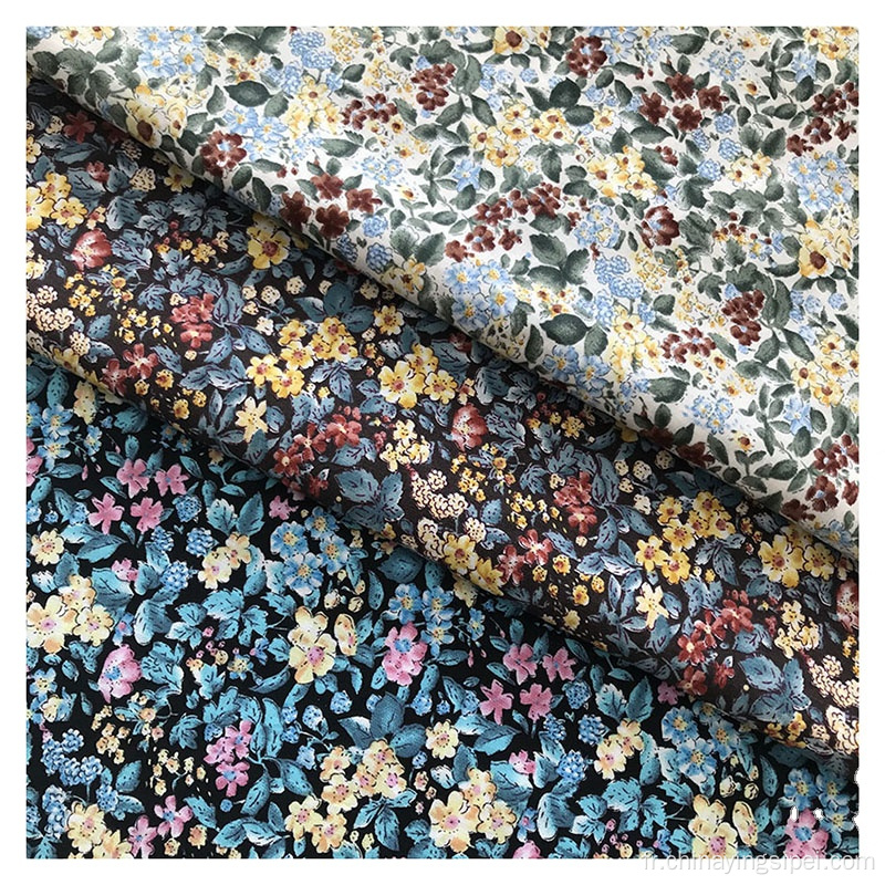 Tissu de coton à fleurs à fleurs limité à imprimé en gros