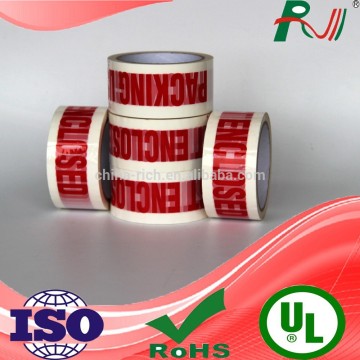 surface clean logo printed bopp tape for ad