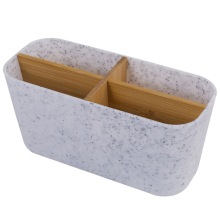 Hot Selling Luxury Bamboo Office Pen & Remote Control Organizer