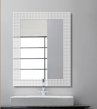 Bathroom mirror ,silver mirror, wall mirror, mirror with glass shelves,wall bathroom mirror
