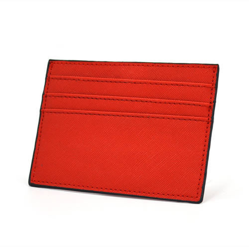 Wholesale Cheap Slim Saffiano Leather Credit Card Holder