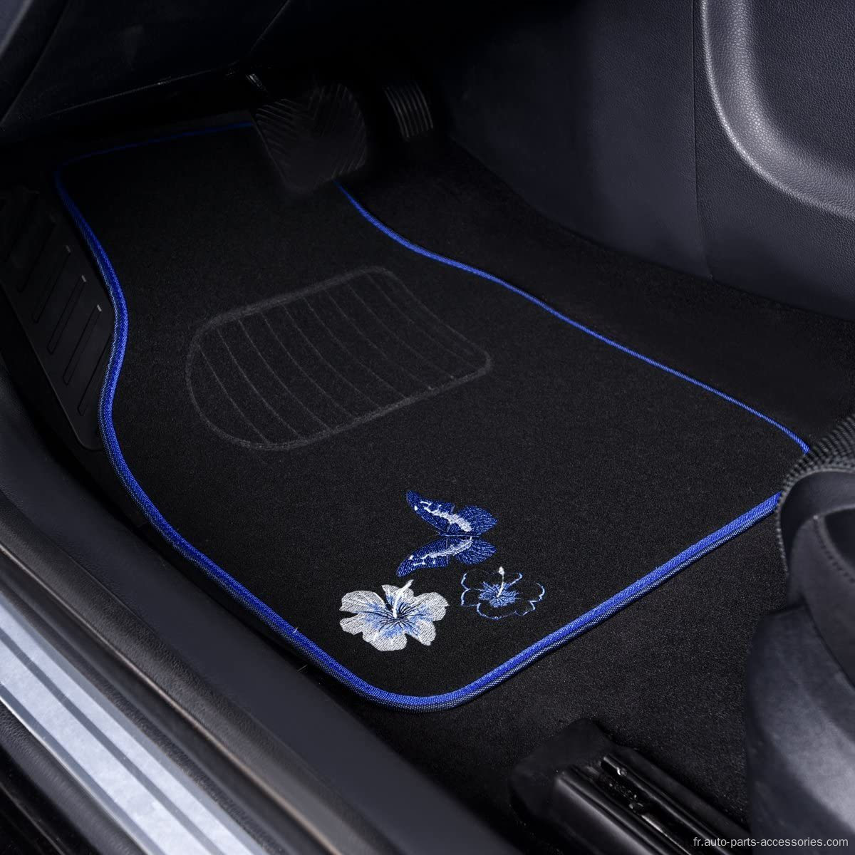 Voiture Pass-Universal Fit broderie papillon et voiture de fleurs