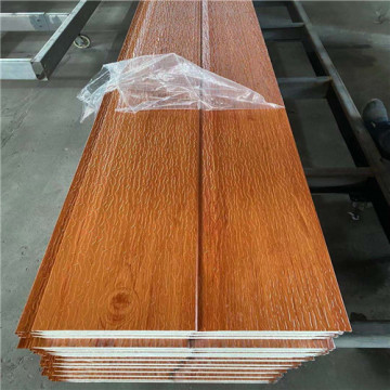 16mm decorative pu foam insulated metal siding exterior embossed decor wooden grain sandwich panel