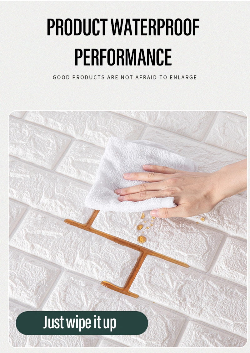 Akadeco Peel and Stick 3D Wall Tiles Waterproof Brick Wallpaper XPE Foam 3D Wall Coating