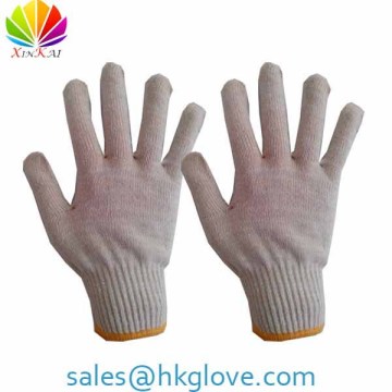 10gauge natural white poly cotton knitted gloves work glove HKA1174