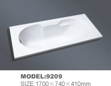 Drop-in Ordinary Bathtub in White Color (9209)
