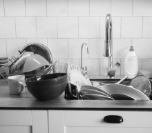 350x270xH380mm Double folding dish rack