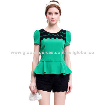 Lace chiffon top