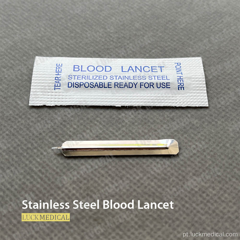 Teste de açúcar de sangue de aço inoxidável de aço inoxidável