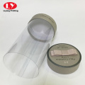 Caixa redonda de tubo de plástico PVC com tampa de papel