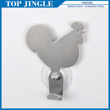 Rooster Shaped Stainless Steel Single Display Hanger Hook