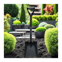 Professional Wooden Handle Garden Tools: Flat Head Square Spade and Shovel for Agricultural and Horticultural Use