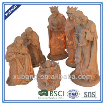 low price religious LED statues nativity sets for holiday gifts