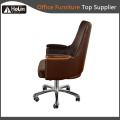 Medium Back PU Leather Swivel Home Office Chair