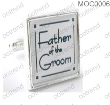 Cheap Wedding cufflinks stainless steeel cufflinks for father of groom