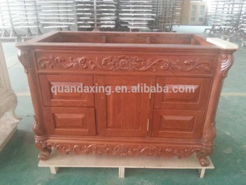 Antique Design Solid Wood Bathroom Cabinet,Wooden Bath Cabinet