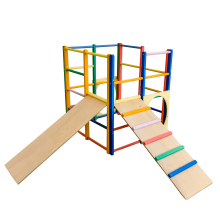 Wooden Indoor Jungle Gym Climbing Frame for Montessori Kids