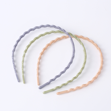 Women Plastic Plain Headbands Skinny Hair Bands