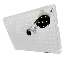 Transparent Crystal Rectangle Acrylic Waterfall Shower Head